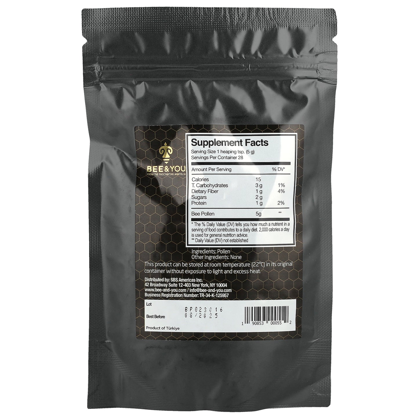 Bee & You, Bee Pollen Whole Granules, 5 oz (142 g)