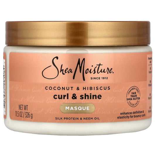 SheaMoisture, Curl & Shine Hair Masque, Coconut & Hibiscus, 11.5 oz (326 g)