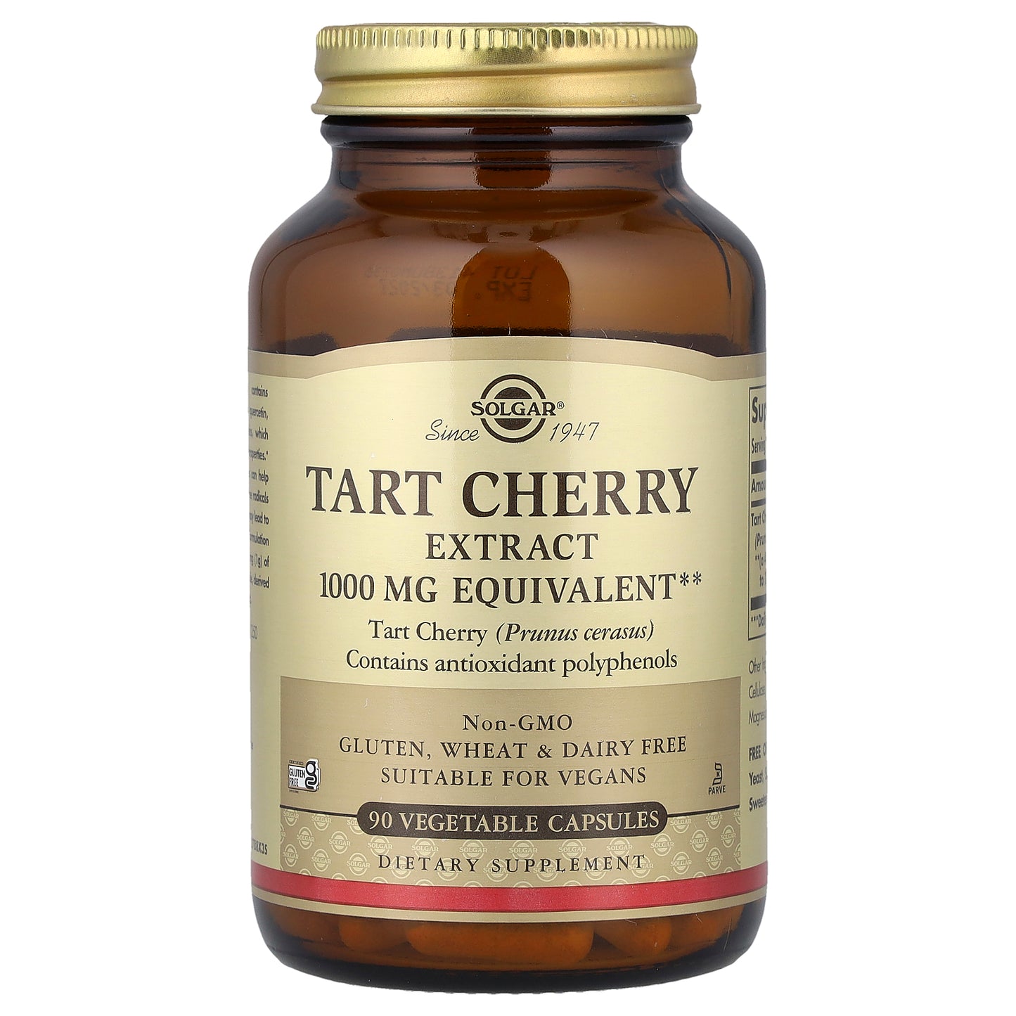 Solgar, Tart Cherry Extract, 1,000 mg, 90 Vegetable Capsules