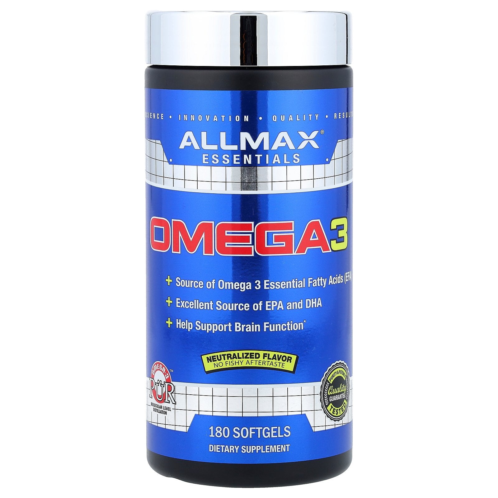ALLMAX, Essentials, Omega-3, 180 Softgels