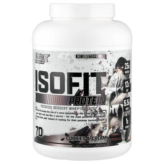Nutrex Research, IsoFit® Protein, Cookies & Cream, 5 lbs (2,450 g)