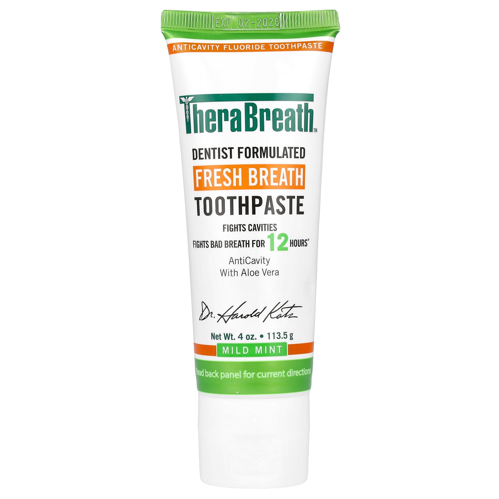 TheraBreath, Fresh Breath Toothpaste, Mild Mint , 4 oz (113.5 g)