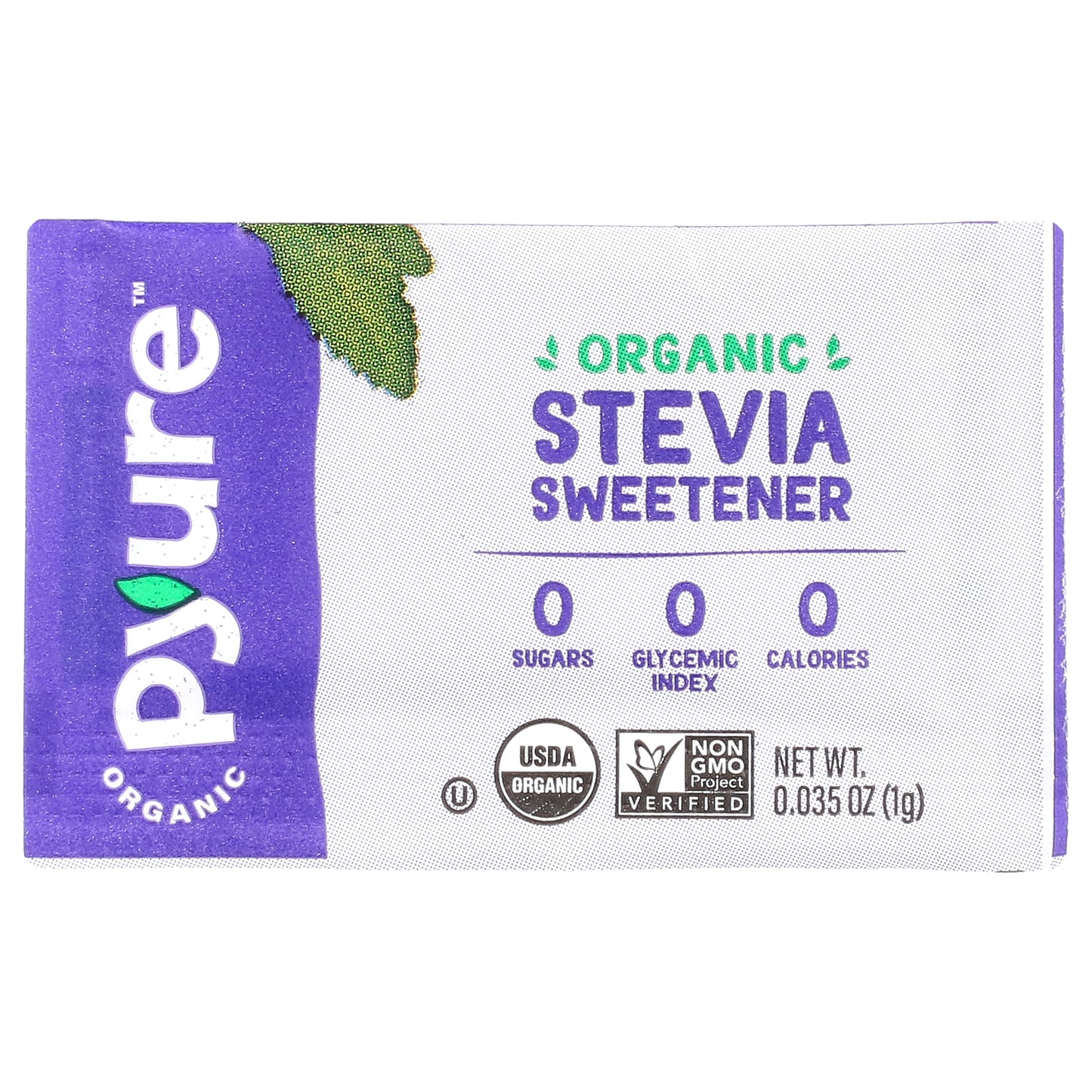 Pyure, Organic Granular Sweetener, Stevia, 80 Packets, 0.035 oz (1 g) Each