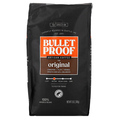 BulletProof, Artisan Coffee, Whole Bean, Medium Roast, 12 oz (340 g)