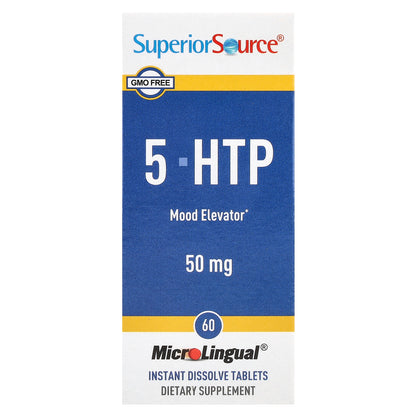 Superior Source, 5-HTP, 50 mg, 60 MicroLingual® Instant Dissolve Tablets