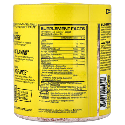 C4 / Cellucor, Ripped®, Pre-Workout, Cherry Limeade, 6 oz (171 g)
