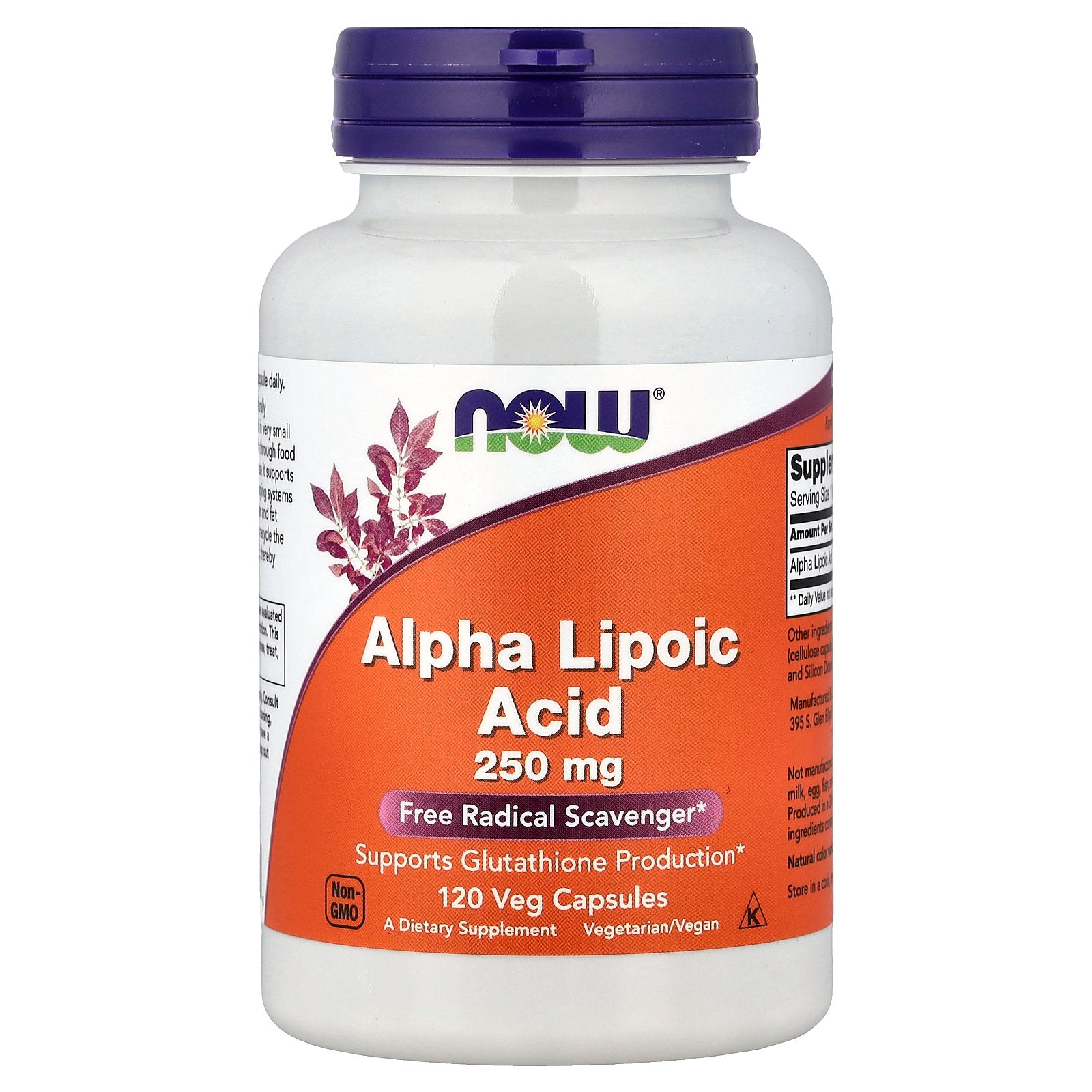 NOW Foods, Alpha Lipoic Acid, 250 mg, 120 Veg Capsules