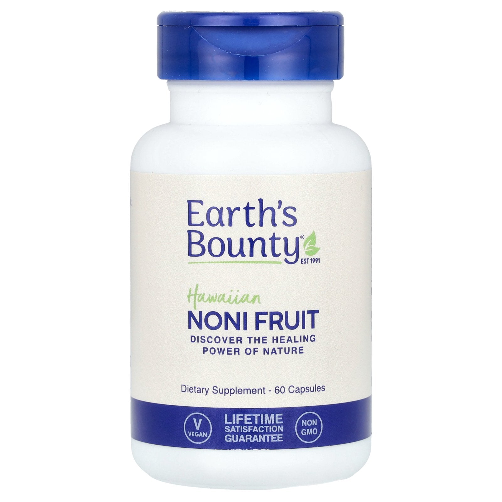 Earth's Bounty, Hawaiian Noni Fruit, 60 Capsules (500 mg per Capsule)