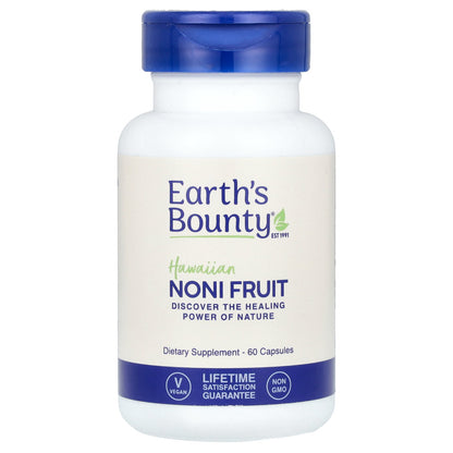Earth's Bounty, Hawaiian Noni Fruit, 60 Capsules (500 mg per Capsule)