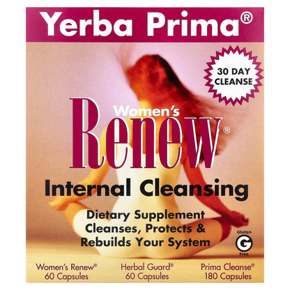 Yerba Prima, Women's Renew® Internal Cleansing, 3 Part Program, 300 Capsules