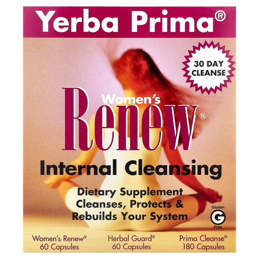 Yerba Prima, Women's Renew® Internal Cleansing, 3 Part Program, 300 Capsules