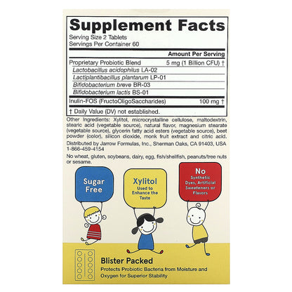 Jarrow Formulas, Yum-Yum Dophilus, Raspberry, 1 Billion CFU, 120 Chewable Tablets