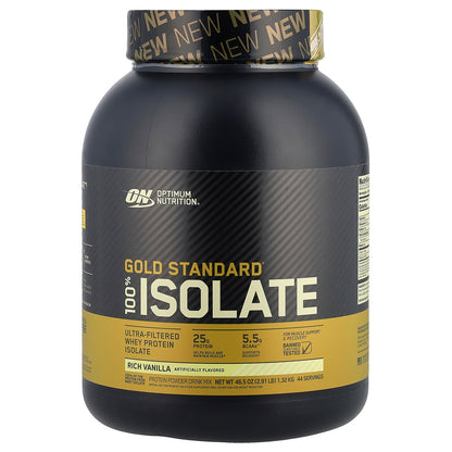 Optimum Nutrition, Gold Standard® 100% Isolate, Rich Vanilla, 46.5 oz  (1.32 kg)