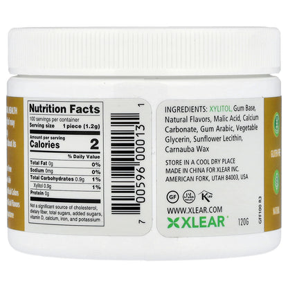 Xlear, Spry®, Sugar-Free Chewing Gum, Natural Fruit, 100 Pieces