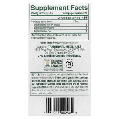 Traditional Medicinals, Smooth Move® Capsules, Senna, 50 Capsules