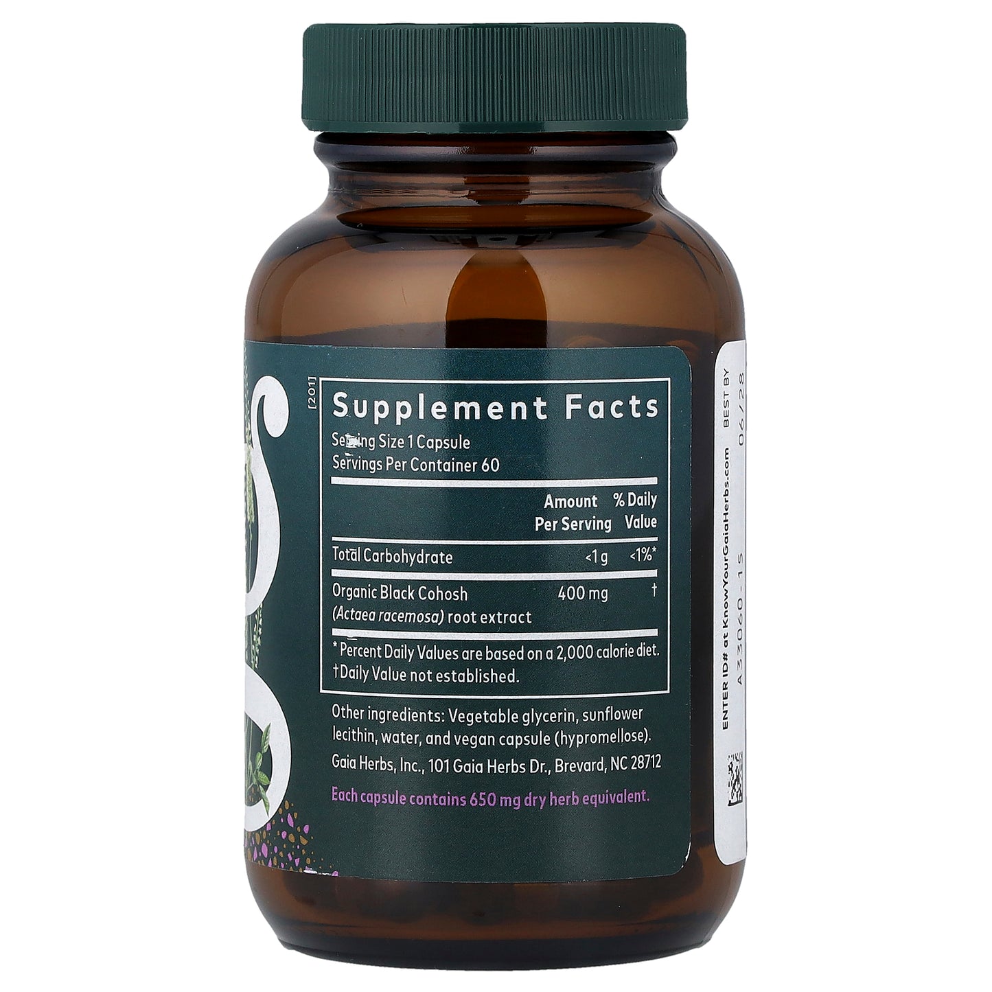 Gaia Herbs, Women, Black Cohosh, 60 Liquid Phyto-Caps® (400 mg Per cap)
