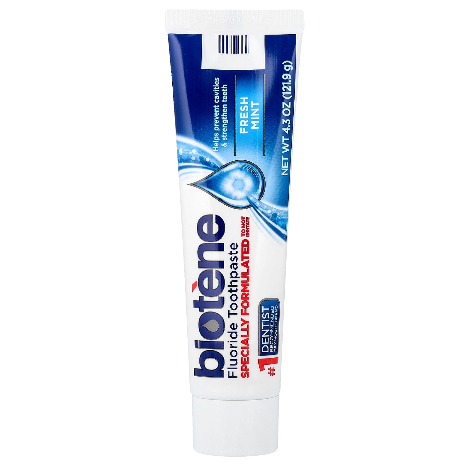 Biotene Dental Products, Fluoride Toothpaste, Fresh Mint, 4.3 oz (121.9 g)