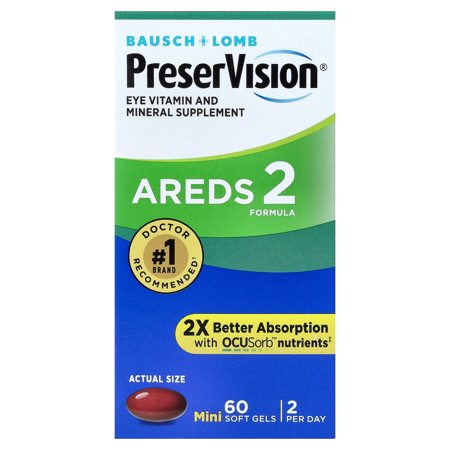 PreserVision, AREDS 2 Formula, 60 Mini Soft Gels