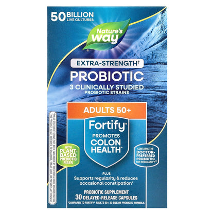 Nature's Way, Fortify®, Probiotic, Adults 50+, 50 Billion, 30 Delayed-Release Capsules