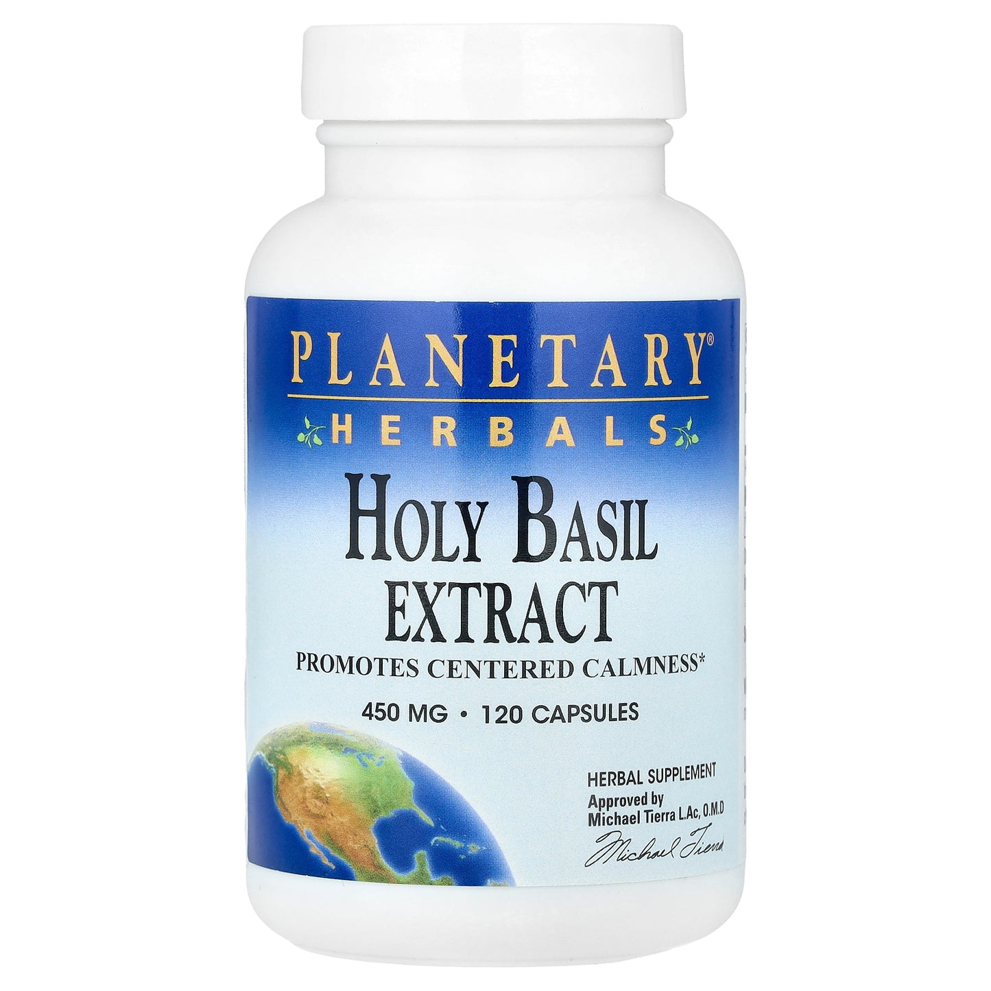Planetary Herbals, Holy Basil Extract, 450 mg, 120 Capsules