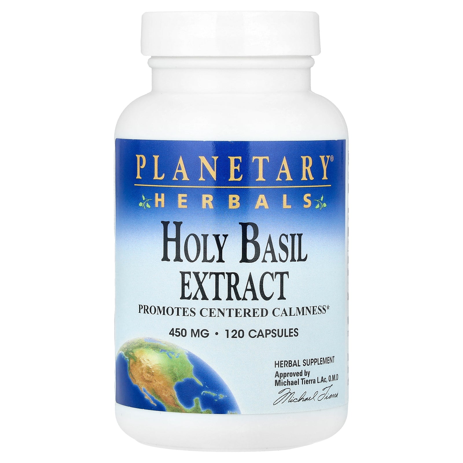 Planetary Herbals, Holy Basil Extract, 450 mg, 120 Capsules