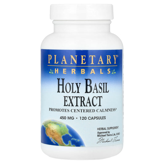 Planetary Herbals, Holy Basil Extract, 450 mg, 120 Capsules
