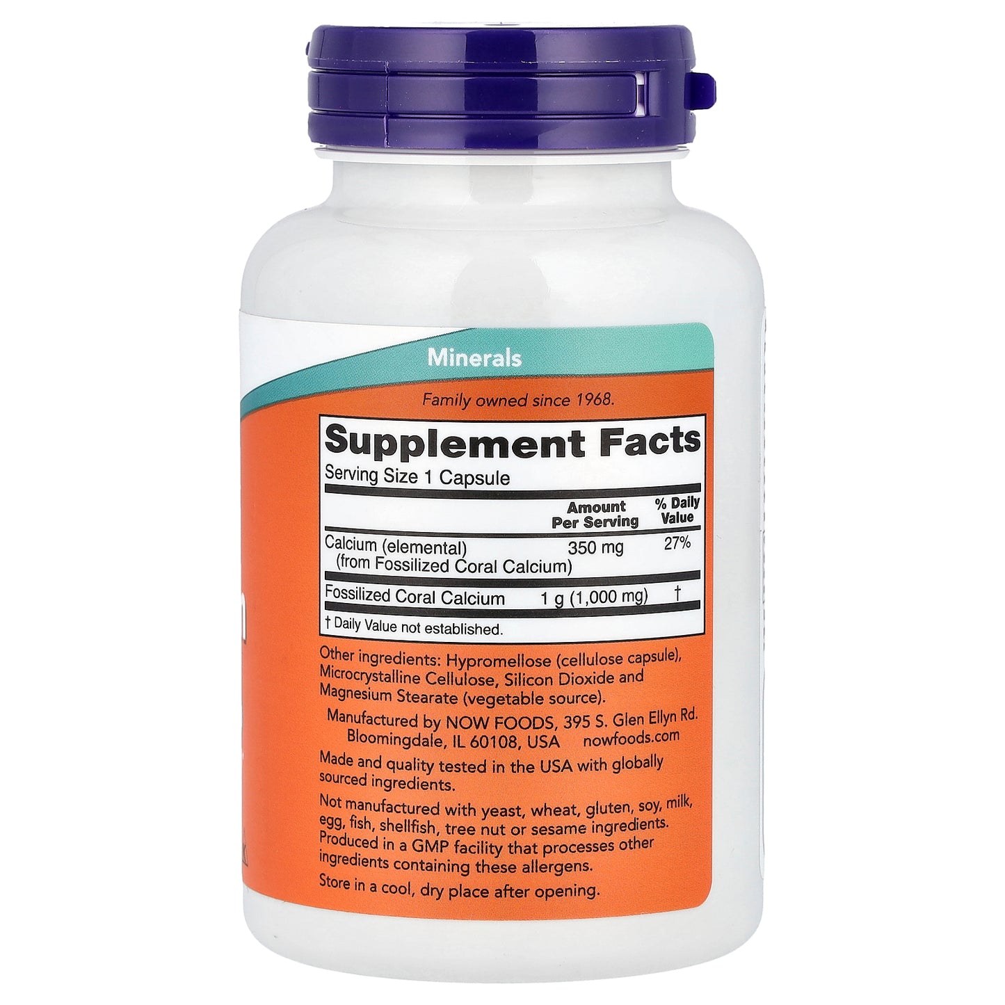 NOW Foods, Coral Calcium, 350 mg, 100 Capsules