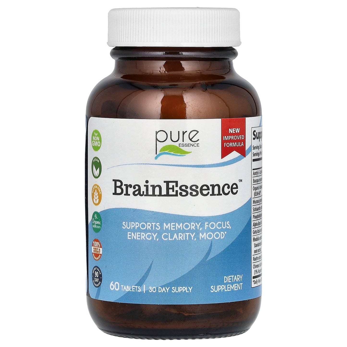 Pure Essence, BrainEssence, 60 Tablets