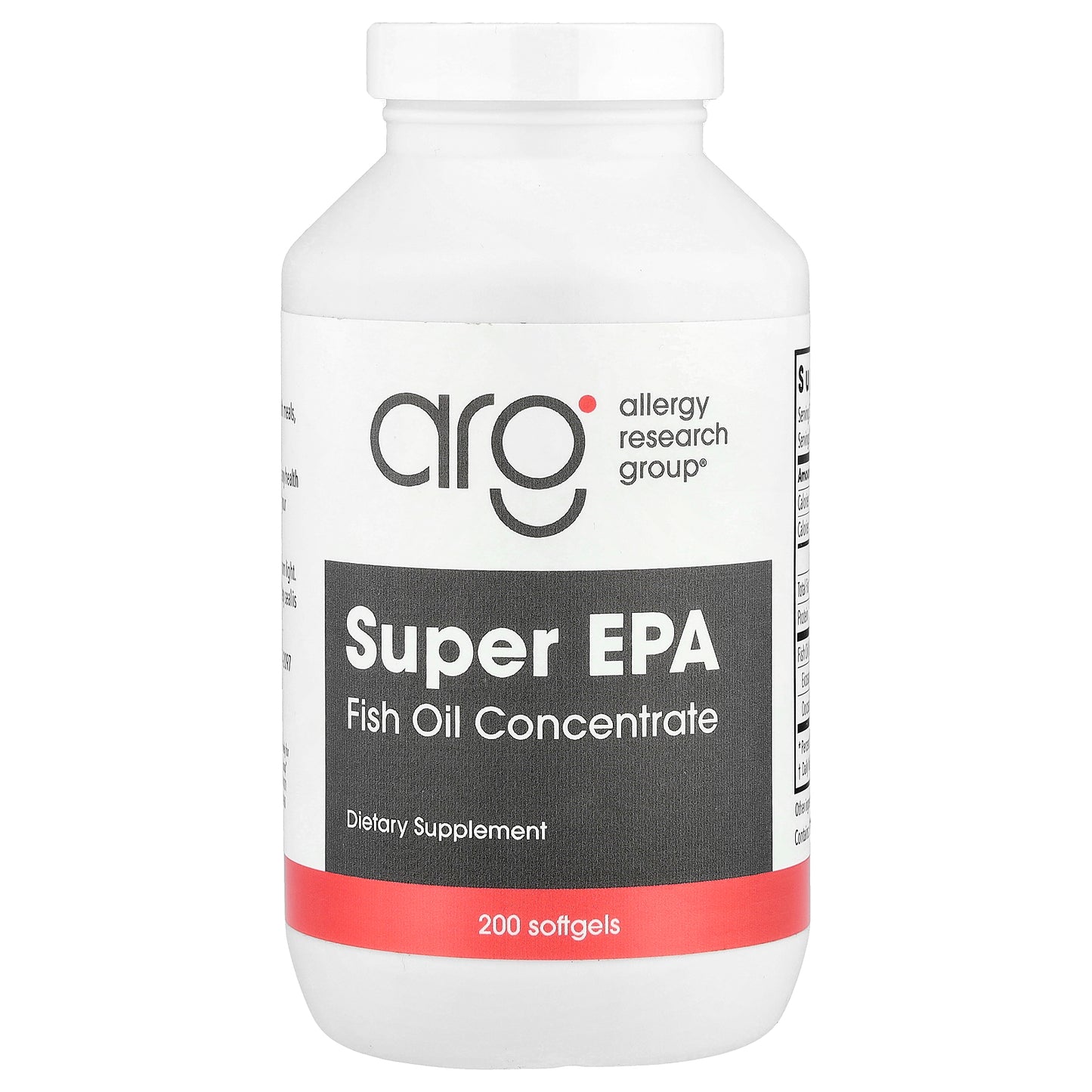 Allergy Research Group, Super EPA, Fish Oil Concentrate, 200 Softgels