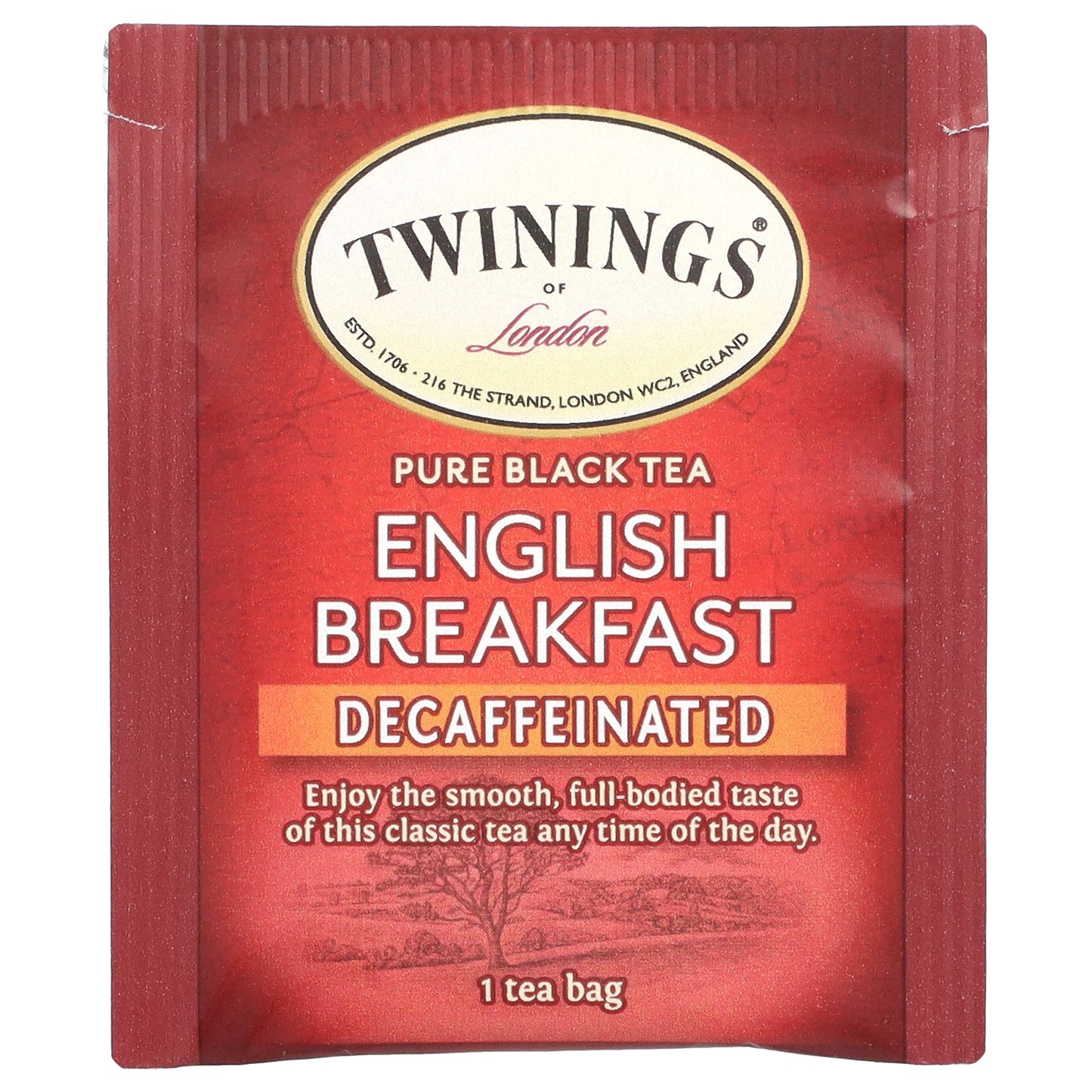 Twinings, Pure Black Tea, English Breakfast, Decaffeinated, 25 Tea Bags, 1.76 oz (50 g)