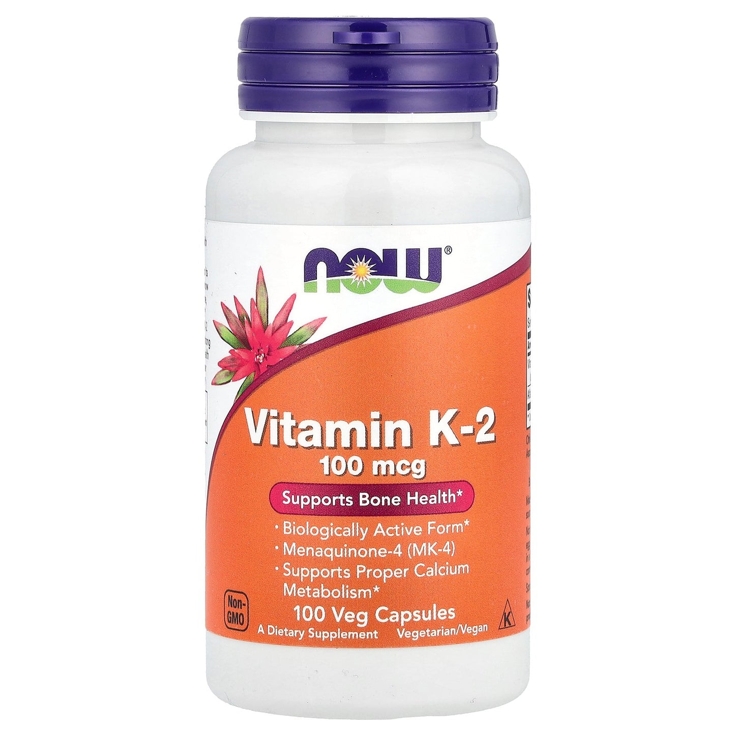 NOW Foods, Vitamin K-2, 100 mcg, 100 Veg Capsules