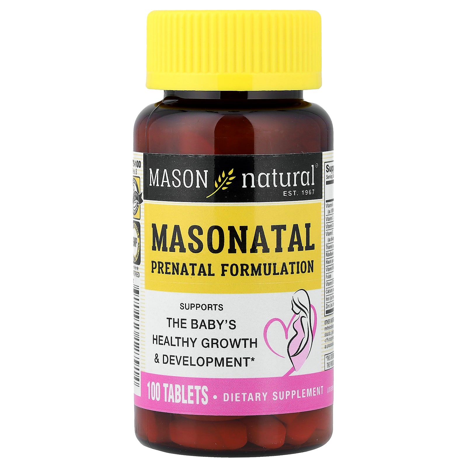 Mason Natural, Masonatal Prenatal Formulation, 100 Tablets