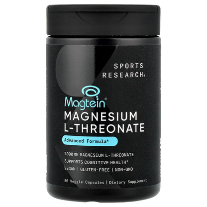 Sports Research, Magtein®, Magnesium L-Threonate, 90 Veggie Capsules (666 mg per Capsule)