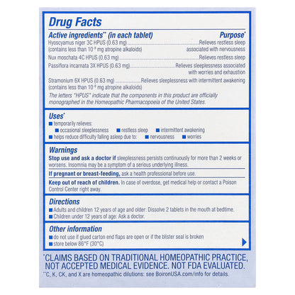 Boiron, SleepCalm®, Unflavored, 60 Meltaway Tablets
