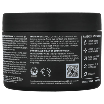 Sports Research, Sweet Sweat®, Workout Enhancer, Original, 6.5 oz (184 g)