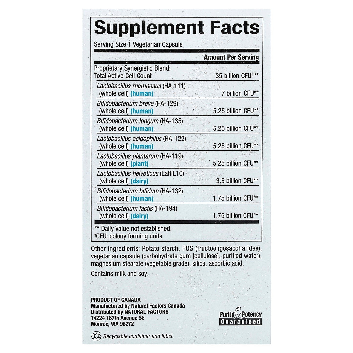 Natural Factors, Ultimate Probiotic Senior's, 30 Vegetarian Capsules