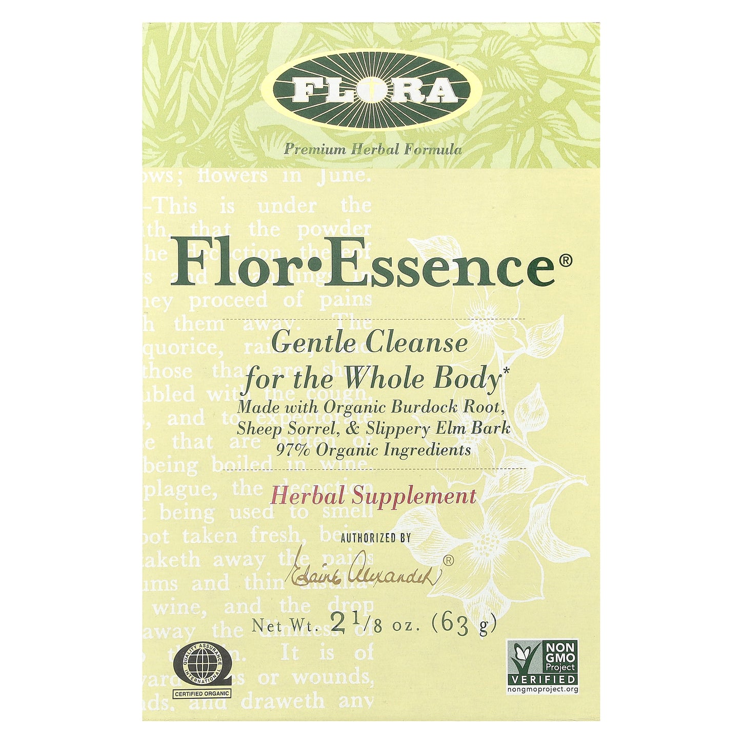 Flora, Flor·Essence®, Gentle Cleanse for the Whole Body, 2 1/8 oz (63 g)