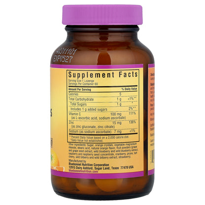 Bluebonnet Nutrition, EarthSweet® Chewables, Zinc Lozenges, Orange, 60 Lozenges