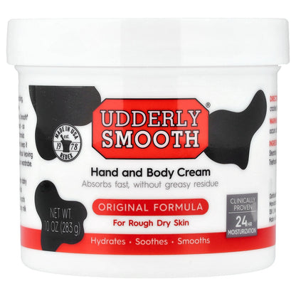 Udderly Smooth, Hand and Body Cream, For Rough Dry Skin, Original Formula, 10 oz (283 g)
