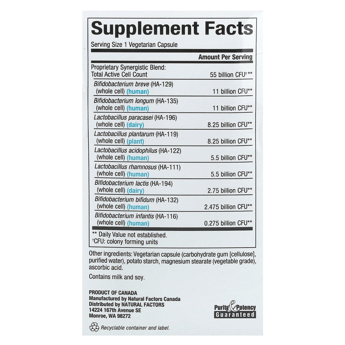 Natural Factors, Ultimate Probiotic, Critical Care, 55 Billion CFU, 30 Vegetarian Capsules