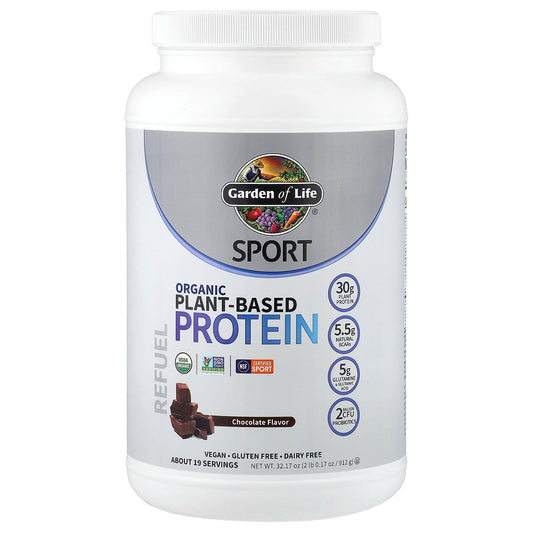 Garden of Life, Sport, Organic Plant-Based Protein, Chocolate, 2 lb 0.17 oz (912 g)