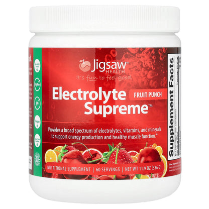 Jigsaw Health, Electrolyte Supreme™, Fruit Punch, 11.9 oz (336 g)