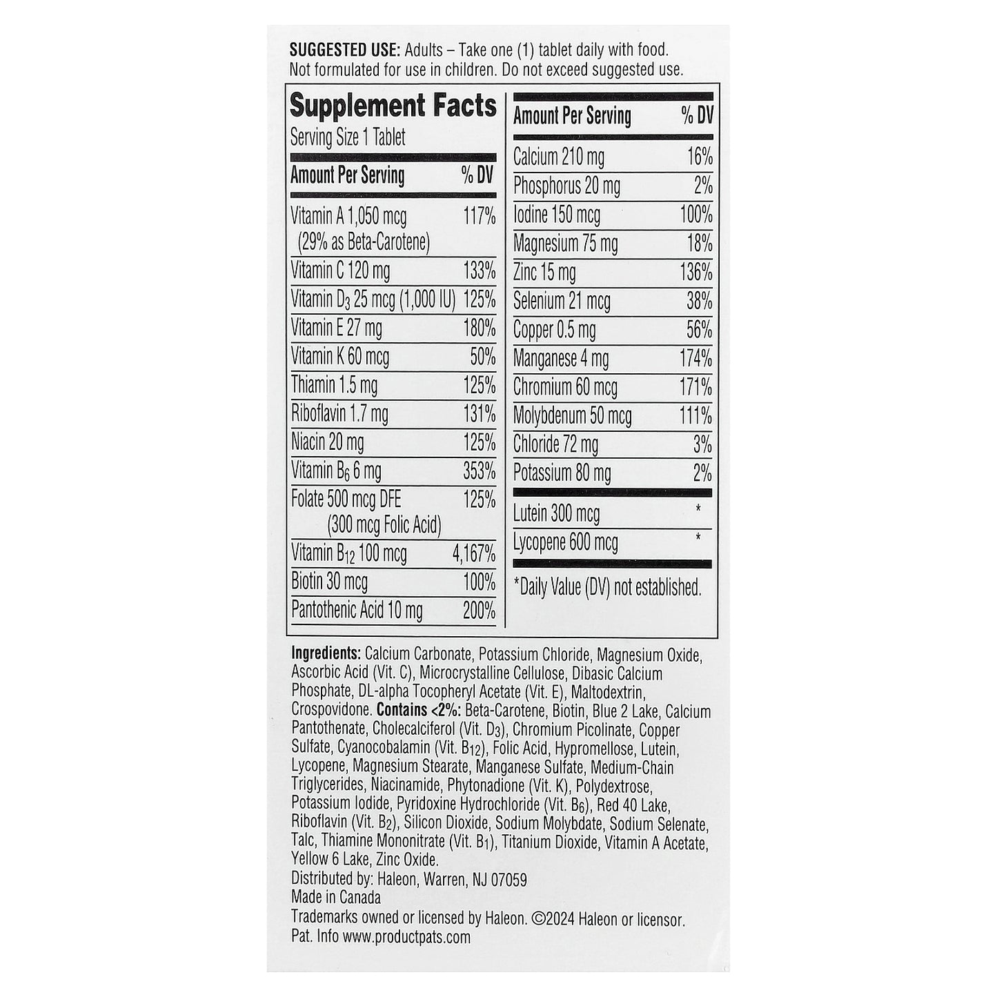 Centrum, Silver Men 50+, Complete Multivitamin, 100 Tablets