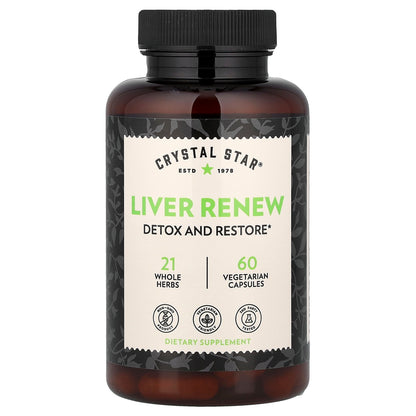 Crystal Star, Liver Renew, 60 Vegetarian Capsules