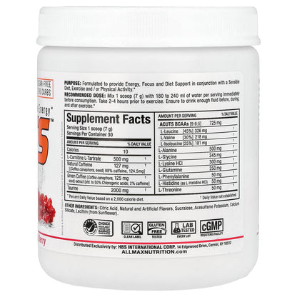 ALLMAX, ACUTS™, Amino-Charged Energy, Goji Berry, 7.4 oz (210 g)