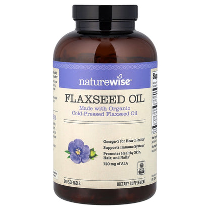 NatureWise, Flaxseed Oil, 240 Softgels