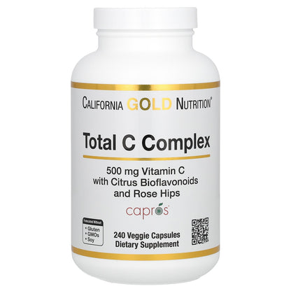 California Gold Nutrition, Total C Complex, 500 mg, 240 Veggie Capsules