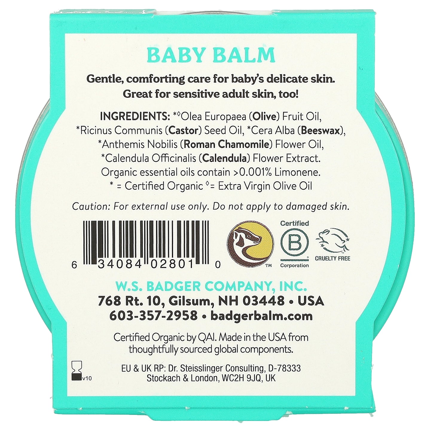 Badger, Organic Baby Balm, Chamomile and Calendula, 2 oz (56 g)