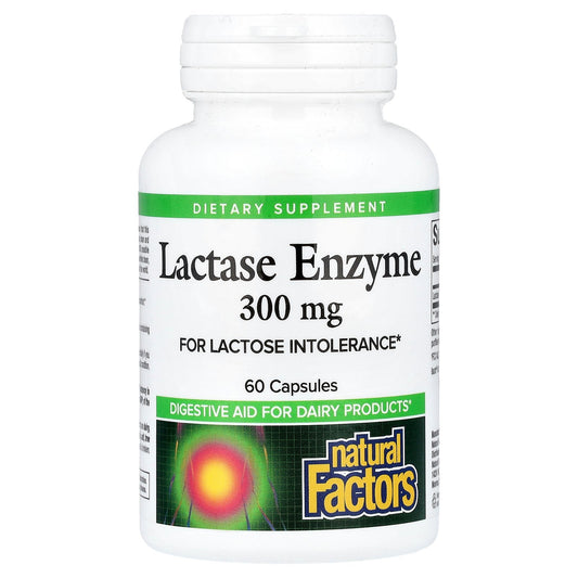 Natural Factors, Lactase Enzyme, 300 mg, 60 Capsules