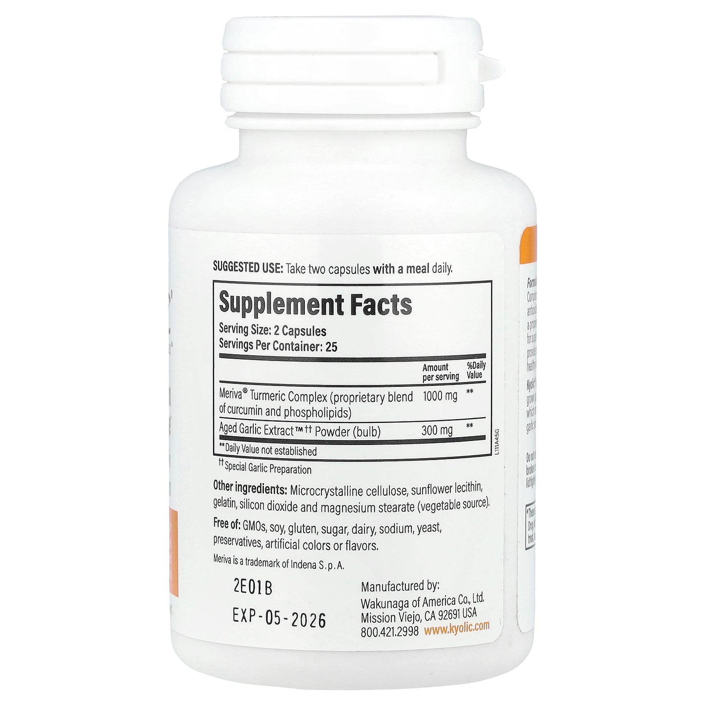 Kyolic, Aged Garlic Extract™, Curcumin, 50 Capsules